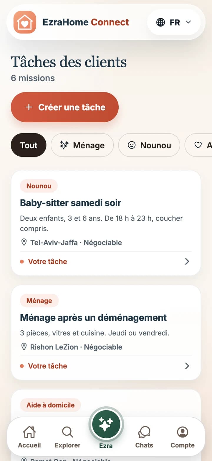 Tâches et candidatures